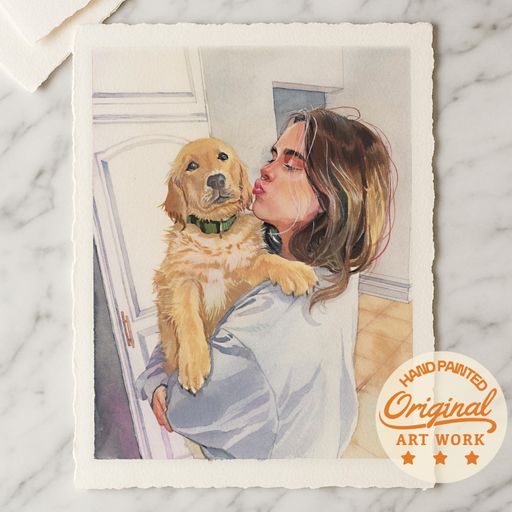 Custom Watercolor Portraitscouple