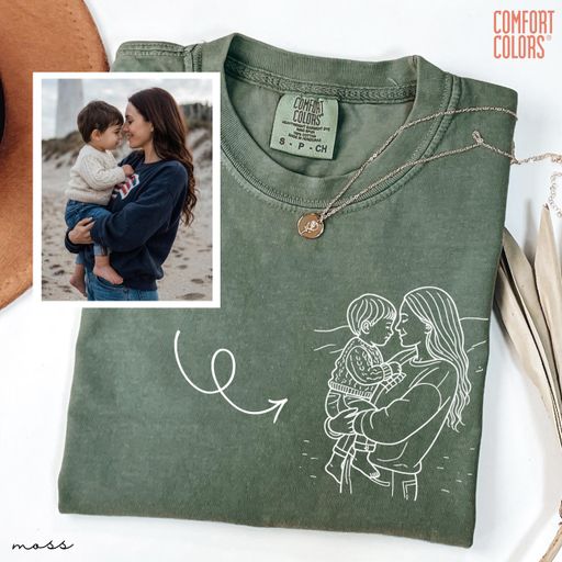 Comfort Colors Custom Photo Mama Shirt
