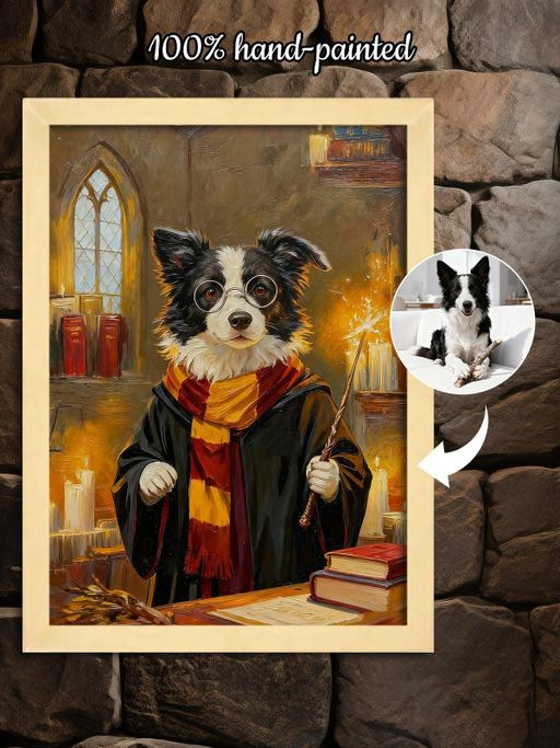 Hand Painted Pet Wizard Custom Portrait