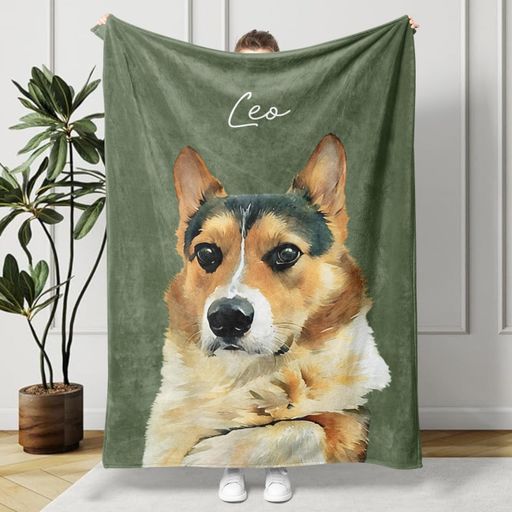 Custom Pet Photo Blanket Personalized