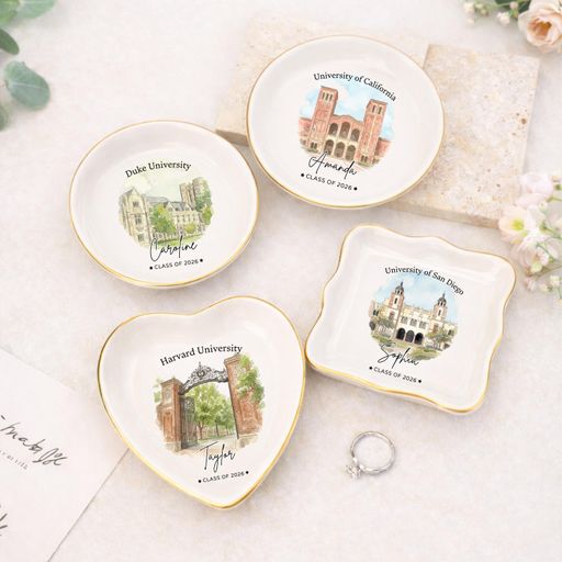 Custom University Ring Dish l Graduation