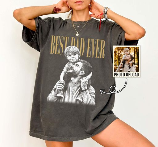 Custom Photo Dad Shirt Best Dad Ever