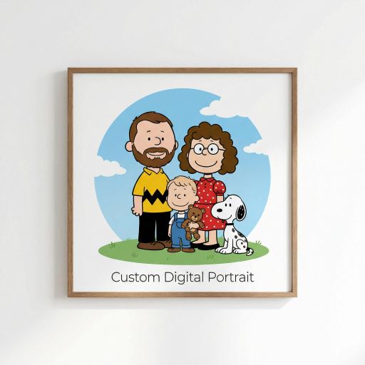 Personalized nostalgic cartoon portrait from photo