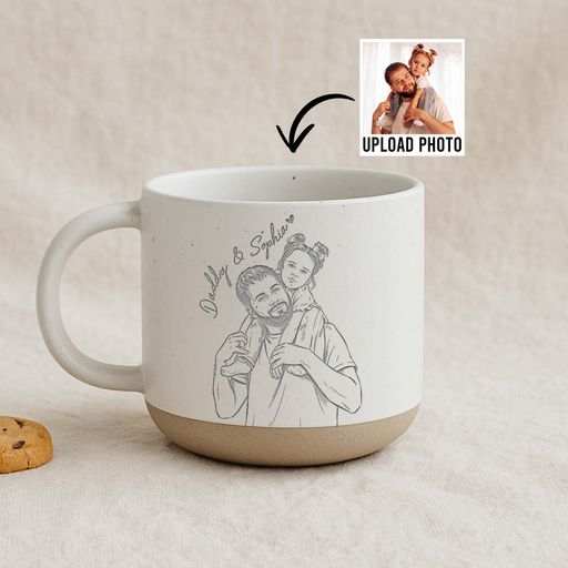 Custom Photo Dad Engraved Mug New Momnew